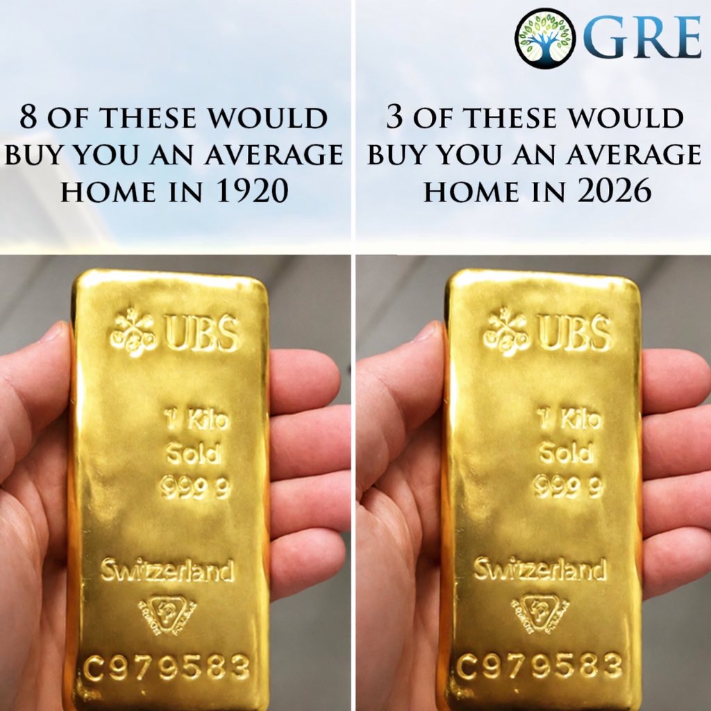 🏡 In terms of gold, home prices are actually down.