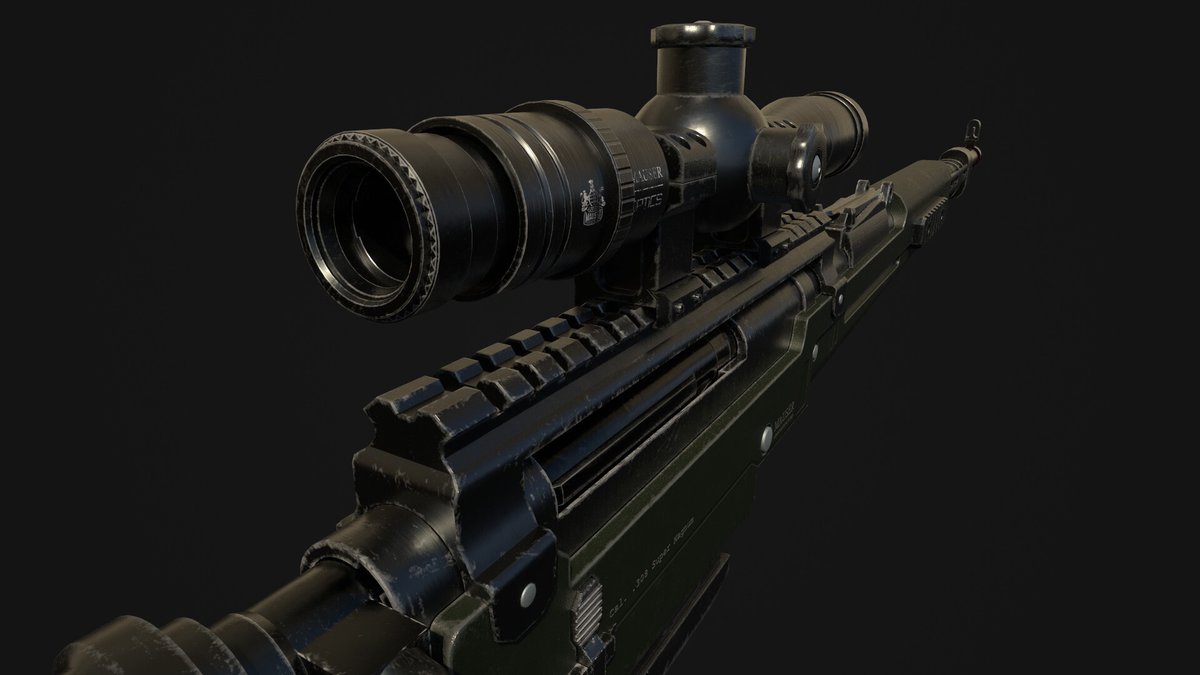 kaisercatcinema's tweet image. Behold, a gloriously #cursed Modernized Kar98k by Daniel Pisacreta artstation.com/dp1999 / What if WW2 happened in 2044?  kaisercatcinema.com/s/about-ww2044 #althistory #scifi #gun
