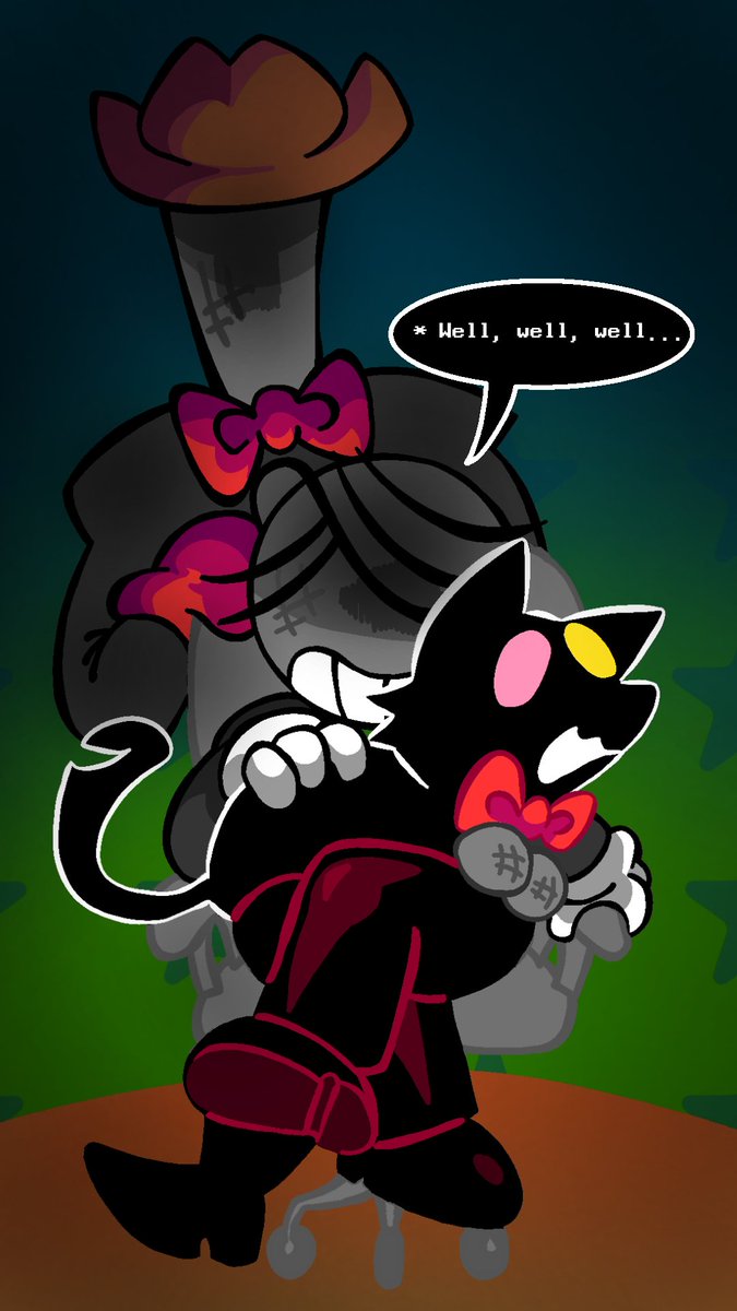 htun_cherr80702's tweet photo. Well, well, well... Look what the #pluey dragged in.
#deltarune #polymike? https://t.co/FugCV6UeBv