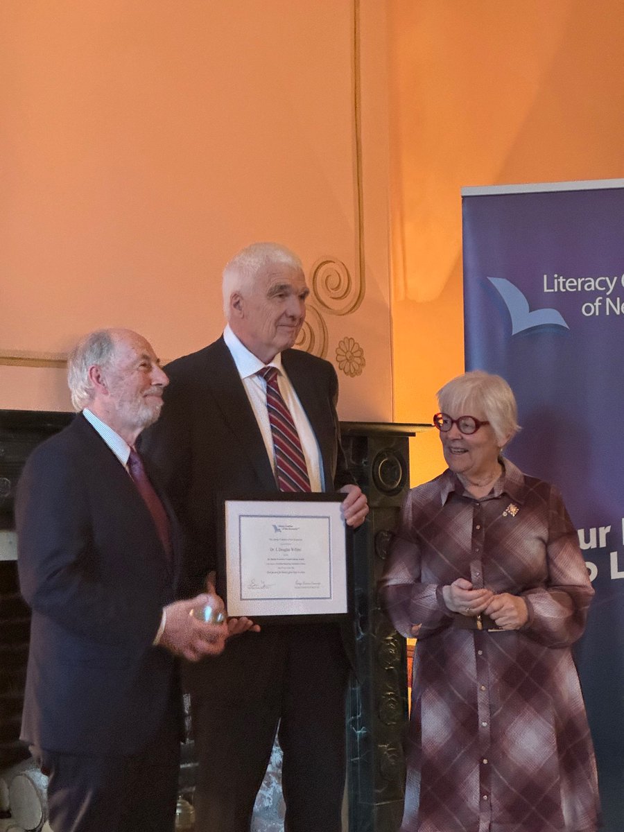 thelearningbar's tweet photo. We’re proud to see our founder Dr. Doug Willms honored with the 2026 Dr. Marilyn Trenholme Counsell Literacy Award! 🎉 His 40+ years of work continue to shape how we support literacy and well-being for all students. 🧡

@literacynb
📸: @stevemacphoto https://t.co/MaU85ZyWgw