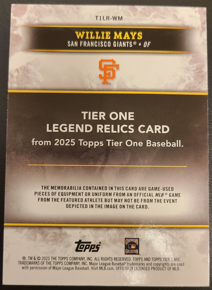 DunlapAnto49644's tweet image. The @SFGIANTS family just got a little more special. Im holding this 1/1 Willie Mays Tier One Game-Used-Patch a modern relic of the Greatest Living Ballplayer. MY goal is to see it displayed where fans can see it. #SayHey #SFGiants #WillieMays" @HuntAuctions