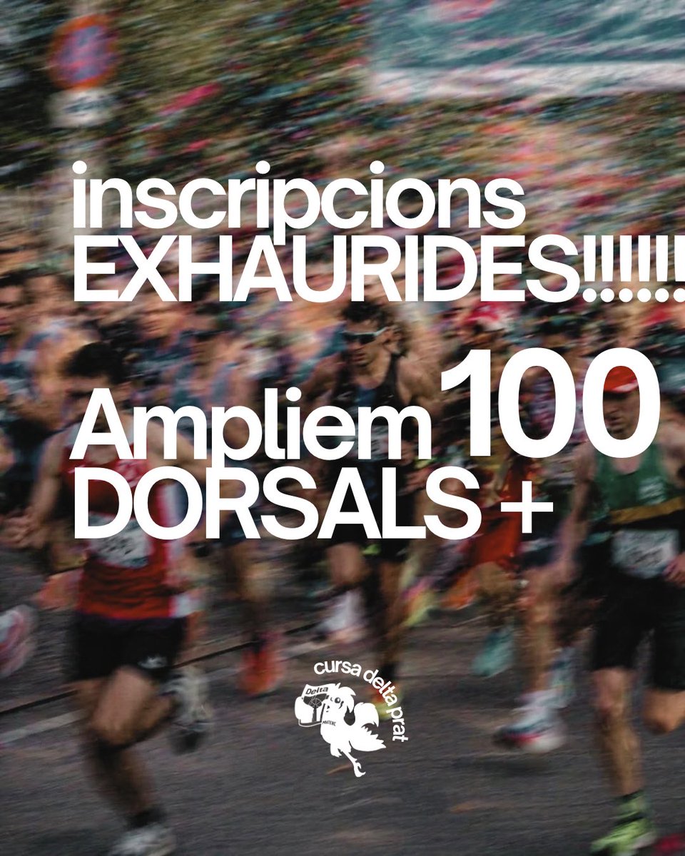 CursaDeltaPrat's tweet image. Dit i fet! Ampliem 100 dorsals més per petició vostra runners! 
No volem que ningú de vosaltres es perdi la 26a edició de la Cursa Delta Prat!🥳🥳🥳

Inscripcions a cursadeltaprat.org 👀

#elprat #esports #running #cursadeltaprat26