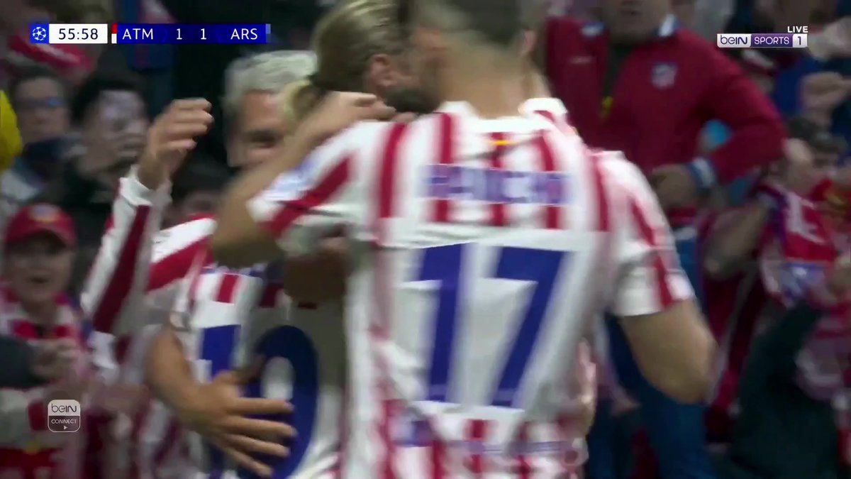 هدف التعادل لأتلتيكو مدريد 