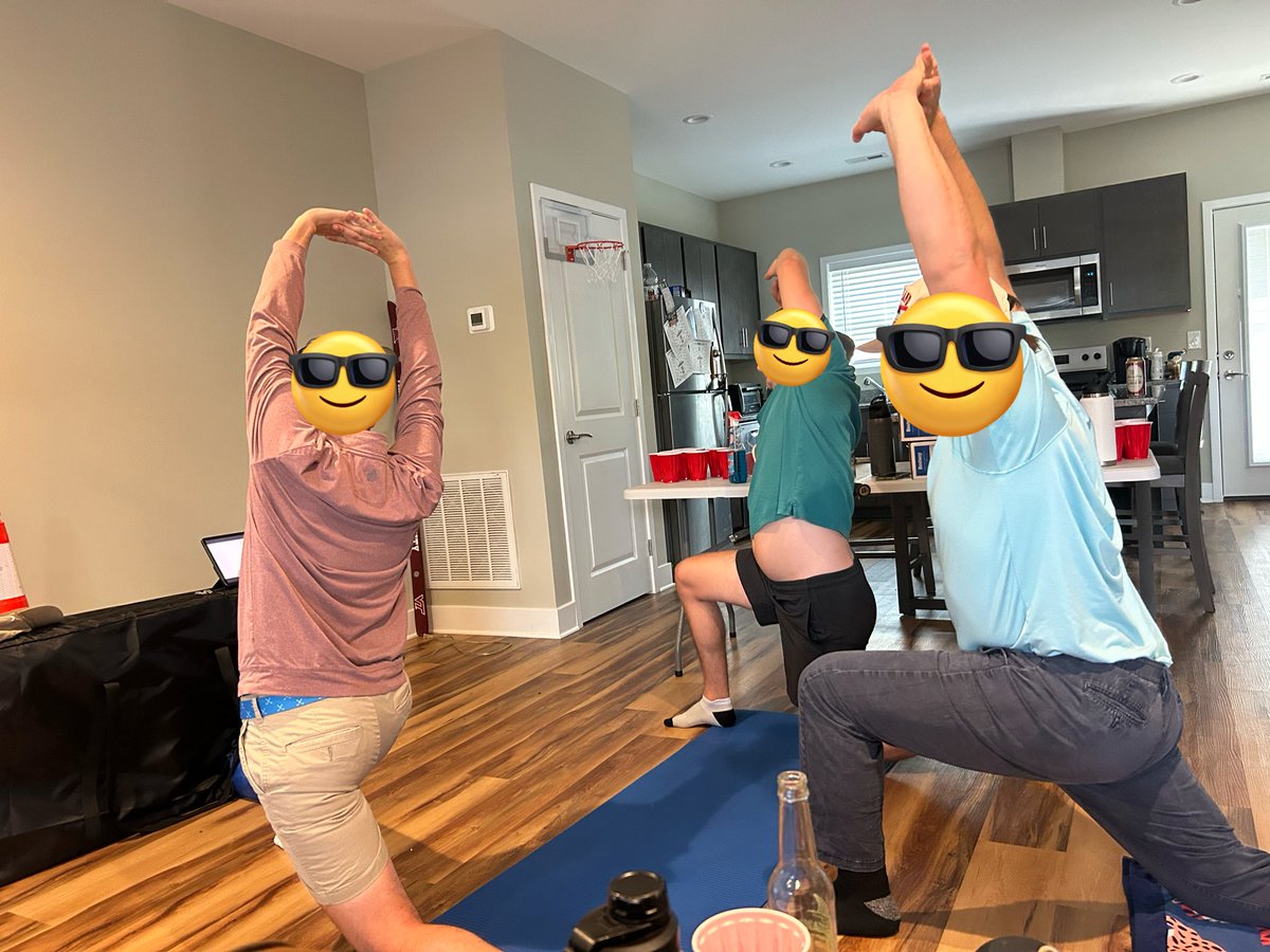 Stretching routine for 9 holes? Brother how old are we #uncstatus