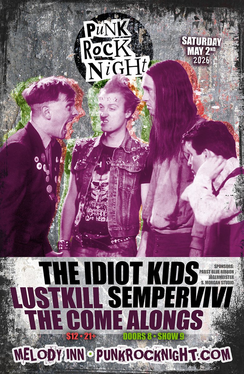 Saturday's PRN  - all awesome!:
Lustkill | Punk/pop punk from Columbus, OH

The Idiot Kids | Punk and garage rock from Detroit, MI

The Come Alongs | Rock and roll from Indiana

Sempervivi | Punk rock from Lexington, KY

$12 • 21+
Doors at 8pm, Show at 9pm