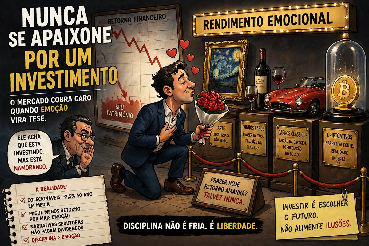 ACERTAR NA MOSCA : Nunca se apaixone por um investimento #IBOVESPA acertarnamosca.blogspot.com/2026/04/nunca-… 
"Não se apaixone por nenhum investimento."
O mercado cobra caro por qualquer confusão entre emoção e racional.
#IBOVESPA
