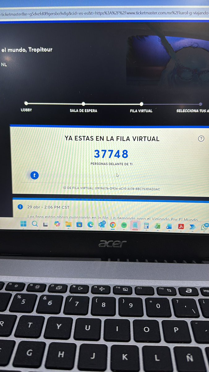 Vete ALV Ticketmaster!!! Tenía los boletos que quería y fui de los primeros en entrar y me llegaba código de verificación para pagar y todo y al final me la declinaste 5 veces!

Tenía los lugares exactos que quería!! A alguien más le pasó?

#KarolG #Monterrey