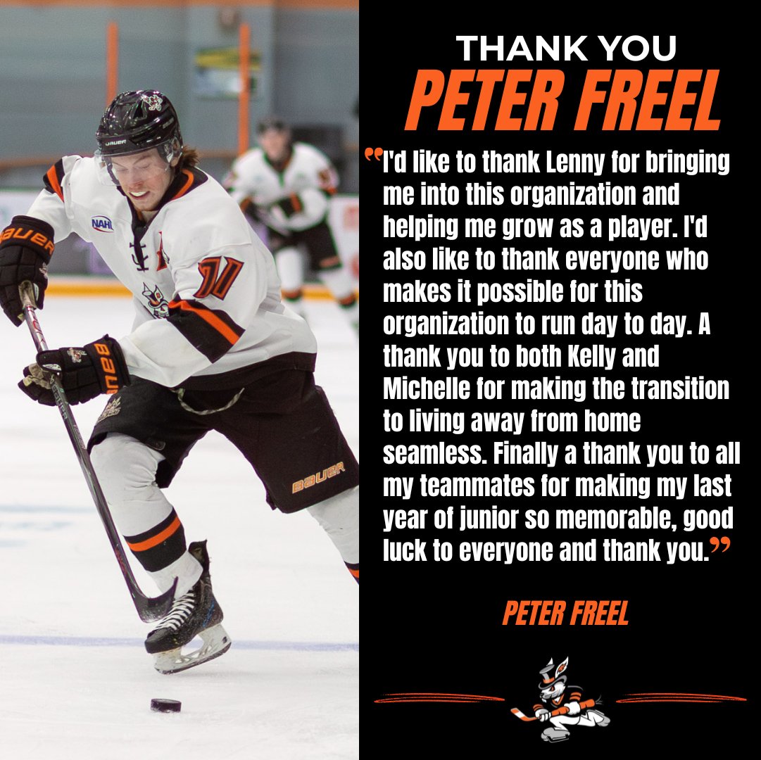 HatTricksNAHL's tweet photo. Thank You, Peter.

An assistant captain and a steady presence for the Hat Tricks, Peter Freel made his impact in all areas of the game—finishing third on the team in goals while ranking second in plus/minus.  (Stats include playoffs)
A member of the NAHL Top Prospects East Division Team, Peter brought consistency, leadership, and a strong two-way game every time he stepped on the ice.

Committed to SUNY Cortland, his next chapter is well earned.

Thank you for your dedication, leadership, and commitment to Danbury.

Part of our 2025–26 Age Out Class.