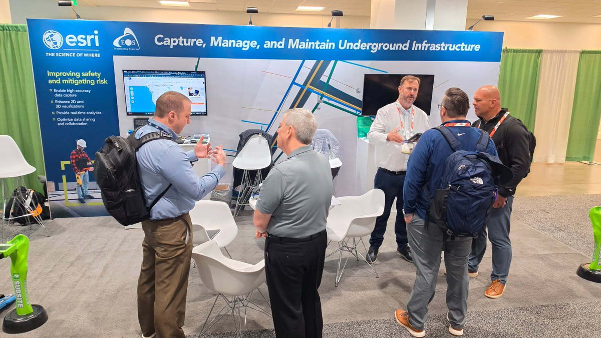 EosGNSS's tweet photo. Looking for "common ground" on buried infrastructure? Find our team @CGAConnect today &amp; tomorrow:

📍 Colorado Springs
👥 Booth #932

Discover how to map buried utilities directly in GIS, and then how to maximize your 3D underground data. 

Stay #mappy. https://t.co/58mmzoRAMZ