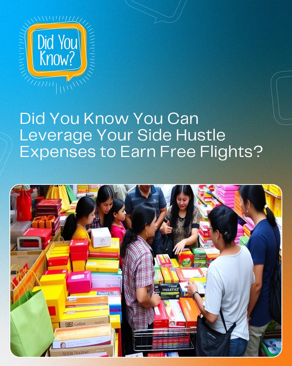 SideGigRewards's tweet image. Did you know you can turn your side hustle expenses into free flights? By purchasing packaging supplies, you can earn travel rewards! #Travel #Business #SideHustle #nomdly