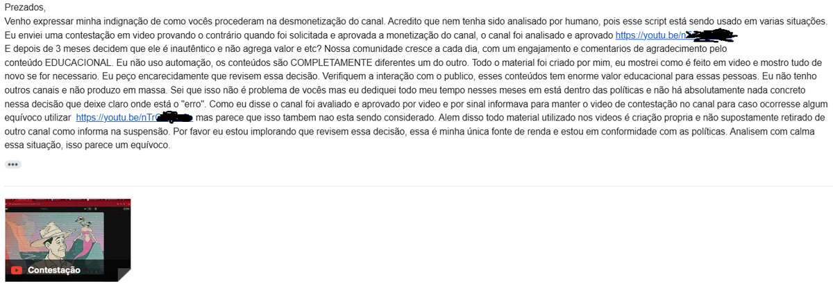 F_de_Graham's tweet photo. Olá @TeamYouTube, meu canal 'Fundamentos de Graham' foi desmonetizado injustamente por "Conteúdo Falso". Meu conteúdo é 100% original, de finanças e educação, com comunidade ativa e membros. O suporte por e-mail envia scripts automáticos. Preciso de uma revisão humana! ⚠️ https://t.co/EZbWUNlgs8