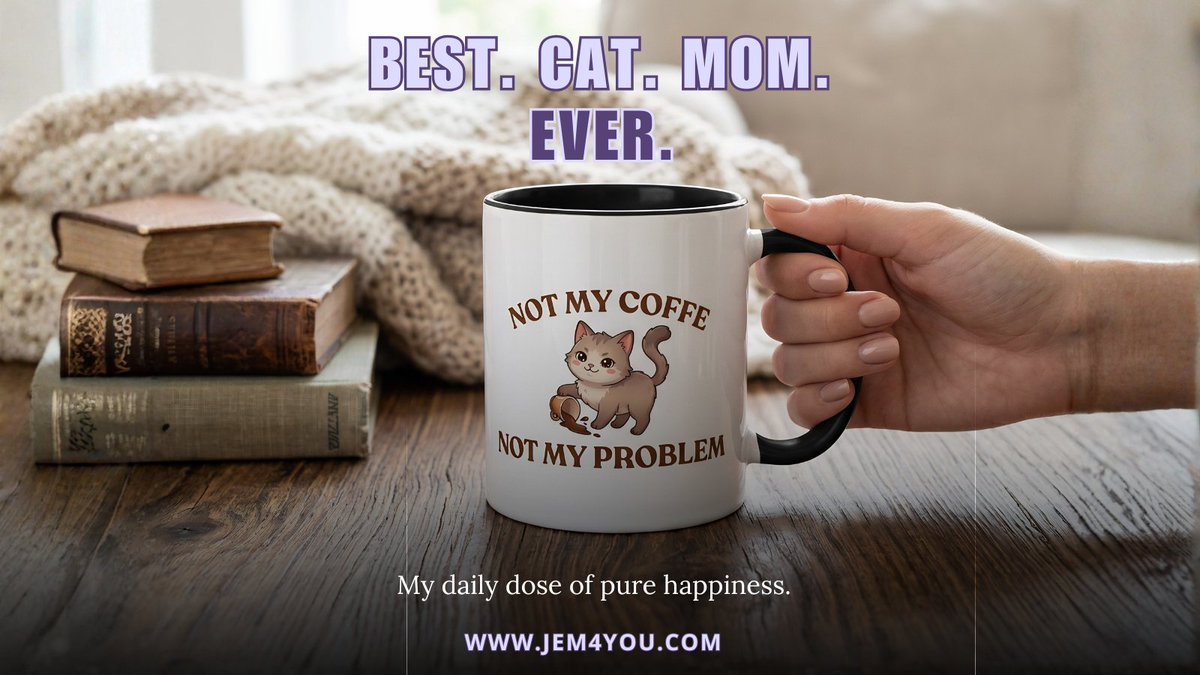 FaviList's tweet photo. Cat mom = wakes up early, loses blanket, gets headbutted, and still says "she's my whole world." 🐾

Yeah. That title deserves a mug. ☕👉https://t.co/HfKkL5yK2r https://t.co/6ZHtDHvj6b
