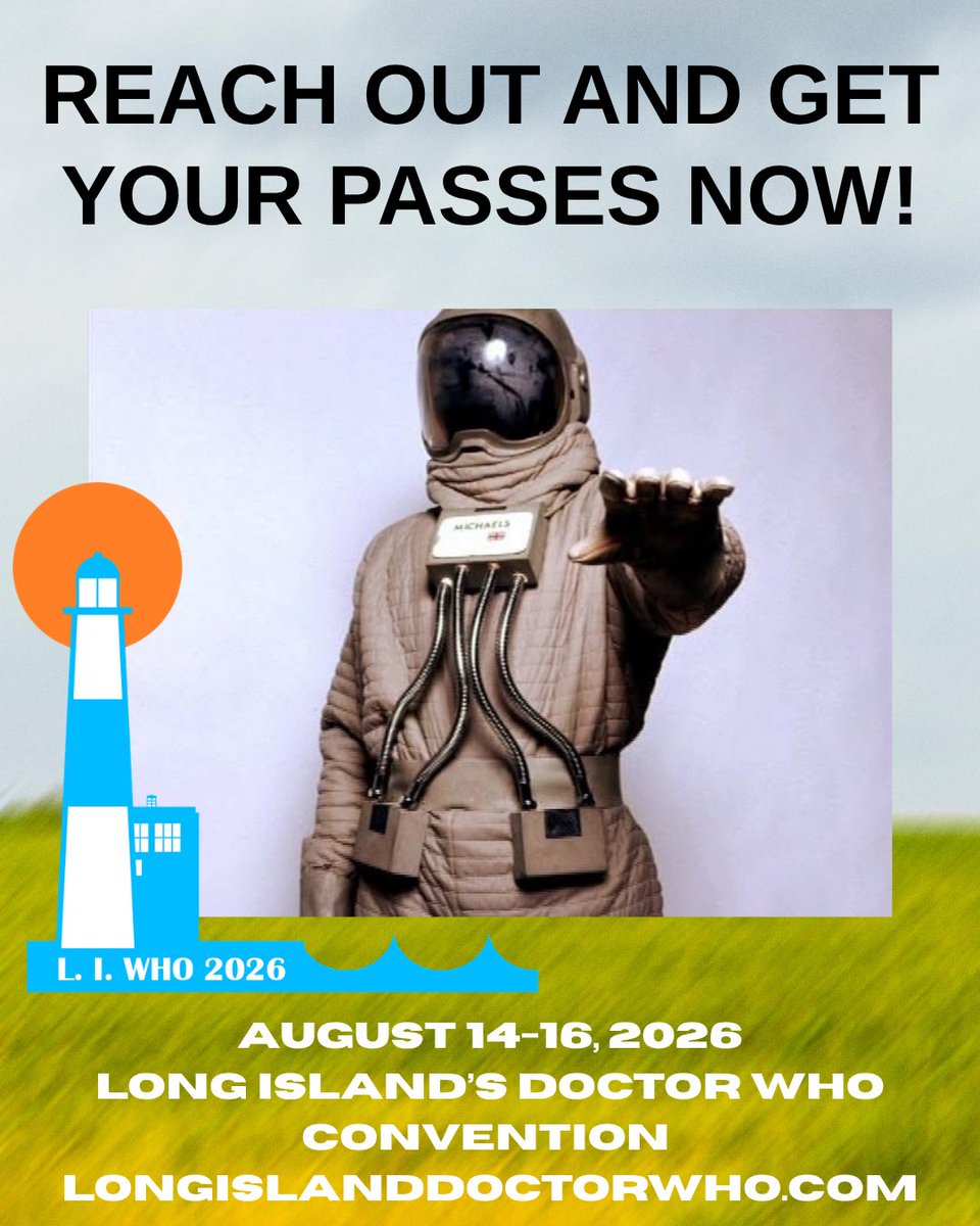 LIDoctorWhoCon's tweet image. Would you look at the time!

The early bird discount on general admission weekend passes ends TOMORROW night!

Make your plans now to join us this August at our #DoctorWho convention: longislanddoctorwho.com 

#DrWho #Gallifrey #Dalek #LIWho2026 #LIWho #Whovian #Whovians