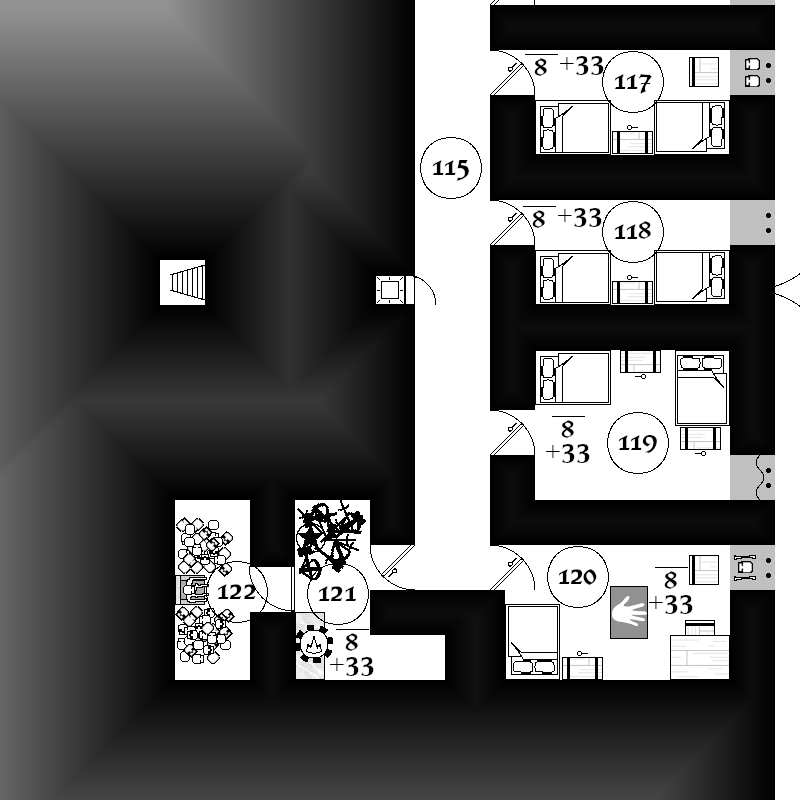 ZathrasAdventur's tweet image. #dungeon26 #Day122 Your entrance disturbs a skull that rattles across the floor from its pile beside a throne. A desiccated corpse presides from the throne, staring at you, a sword in its hand. The dusty air swallows your light into shadowy hidden corners. zathras.wikidot.com/dailydungeon