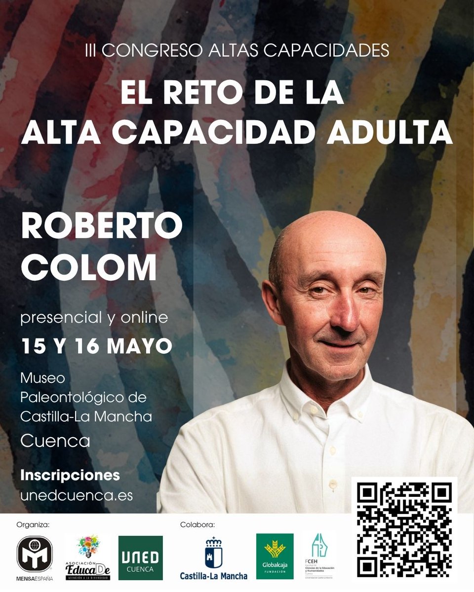 AsocEducaDe's tweet photo. Conoce a los participantes del III Congreso de #AltasCapacidades. 
15–16 mayo - online y presencial
Más Info e inscripciones: https://t.co/sgzSNBCKHA
Profesionales del ámbito académico, educativo y social abordando la inteligencia en la vida adulta.
@ROBERTO_COLOM https://t.co/yvhl9zCQAs