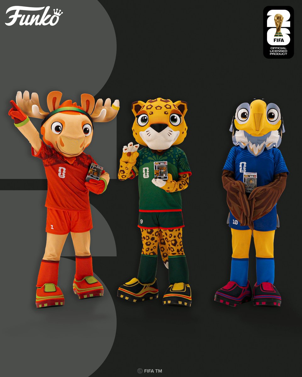OriginalFunko's tweet image. These spot-the-difference games are getting harder and harder! ⚽️ Bring home your favorite FIFA World Cup 2026 mascots as official Funko POP! collectibles. 

bit.ly/3PdaJtw

#Funko #FIFA26