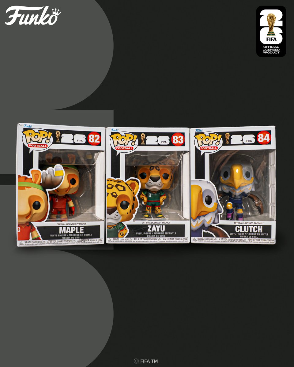 OriginalFunko's tweet image. These spot-the-difference games are getting harder and harder! ⚽️ Bring home your favorite FIFA World Cup 2026 mascots as official Funko POP! collectibles. 

bit.ly/3PdaJtw

#Funko #FIFA26