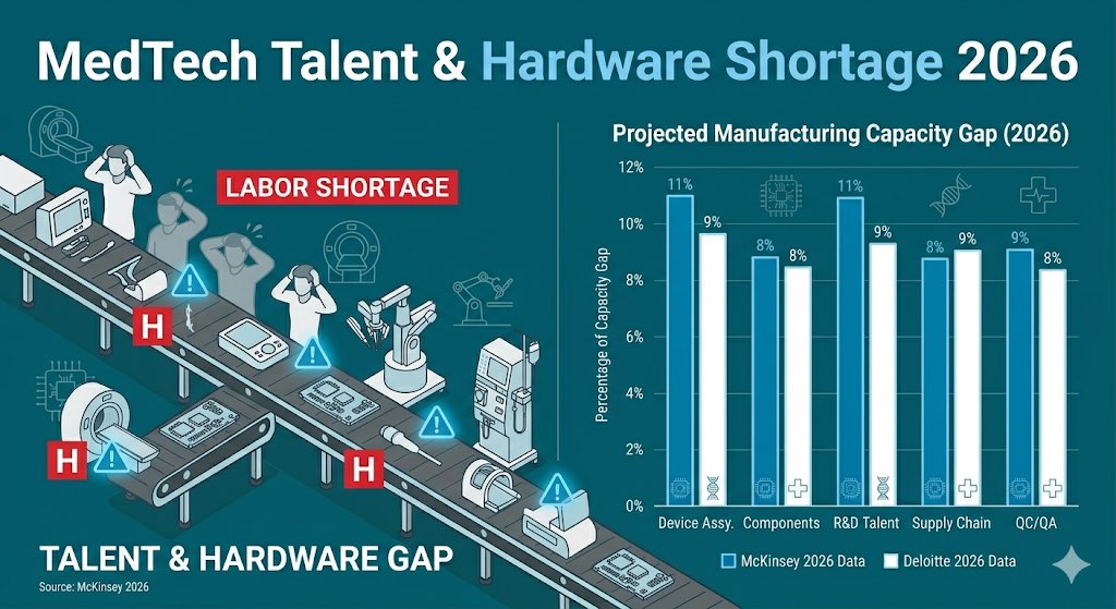 assembleteams's tweet photo. Health infrastructure gaps are widening. Demand for advanced medical devices is surging, but talent and manufacturing capacity are not.

#Health #Tech #Manufacturing #Hardware https://t.co/IQCmRePZB9