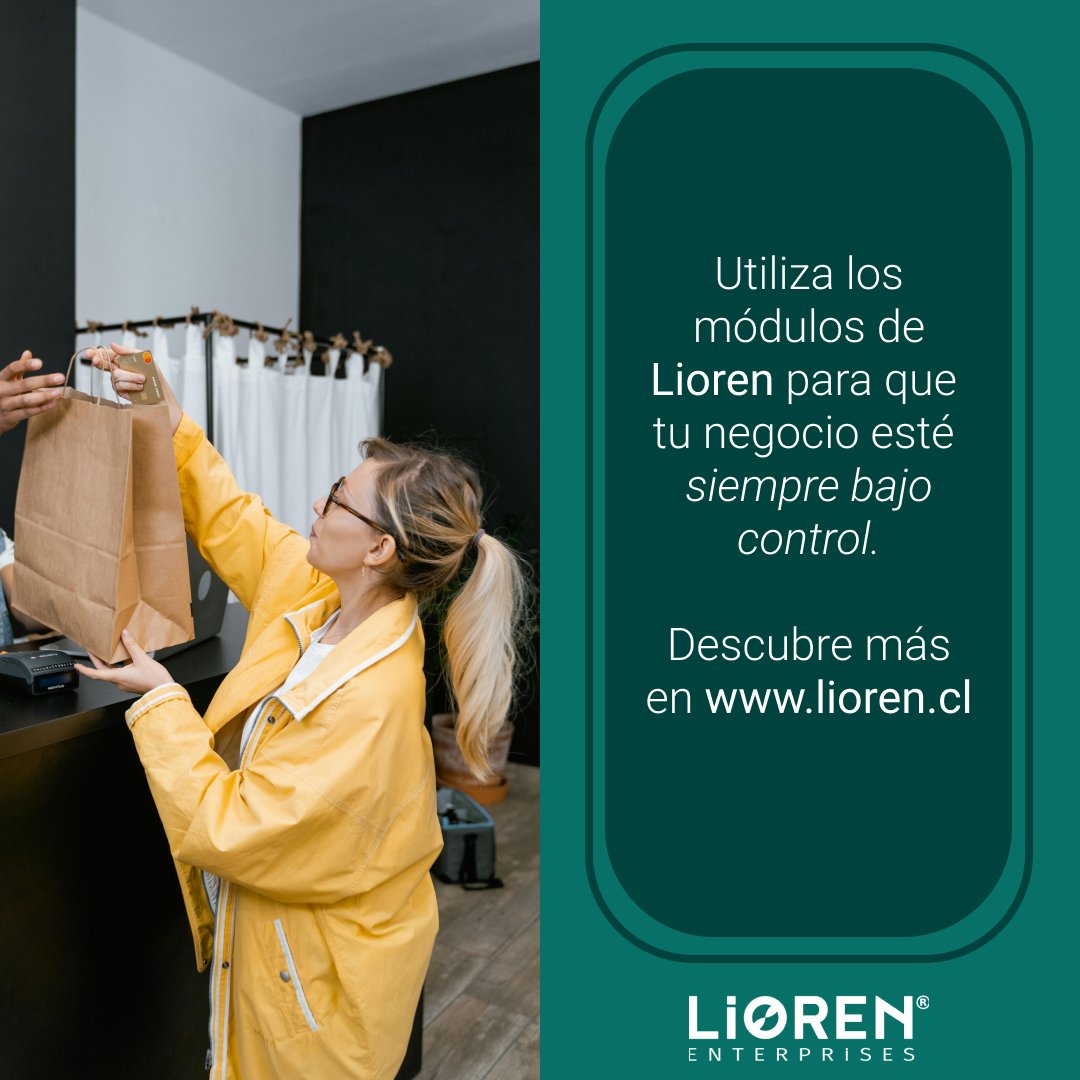 LIOREN_Chile's tweet photo. Utiliza los módulos de Lioren para que tu negocio esté siempre bajo control: facturación, inventario, ventas y descuentos… todo integrado, sin saltar entre apps.
Simple, seguro y pensado para pymes reales.
Descubre más: https://t.co/8jlMdJAFHT
#GestiónEmpresarial #PymesChilenas https://t.co/Tf600fphiS
