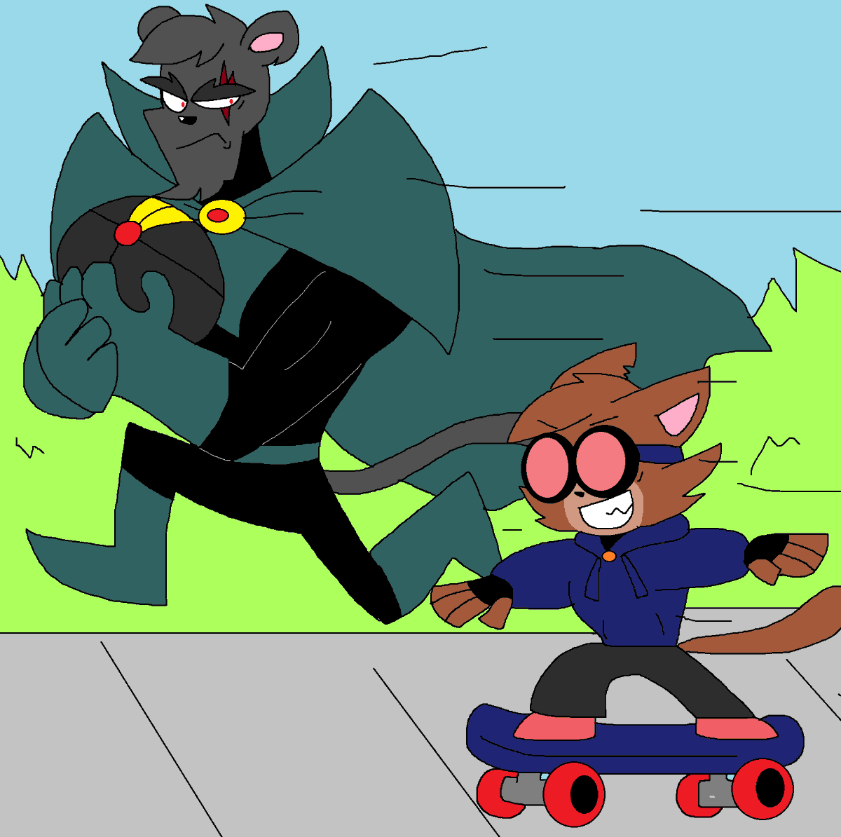 NeilMartinNuez1's tweet image. Yukka And Logan #HeroVerse #paint #drawing @ajmarekart