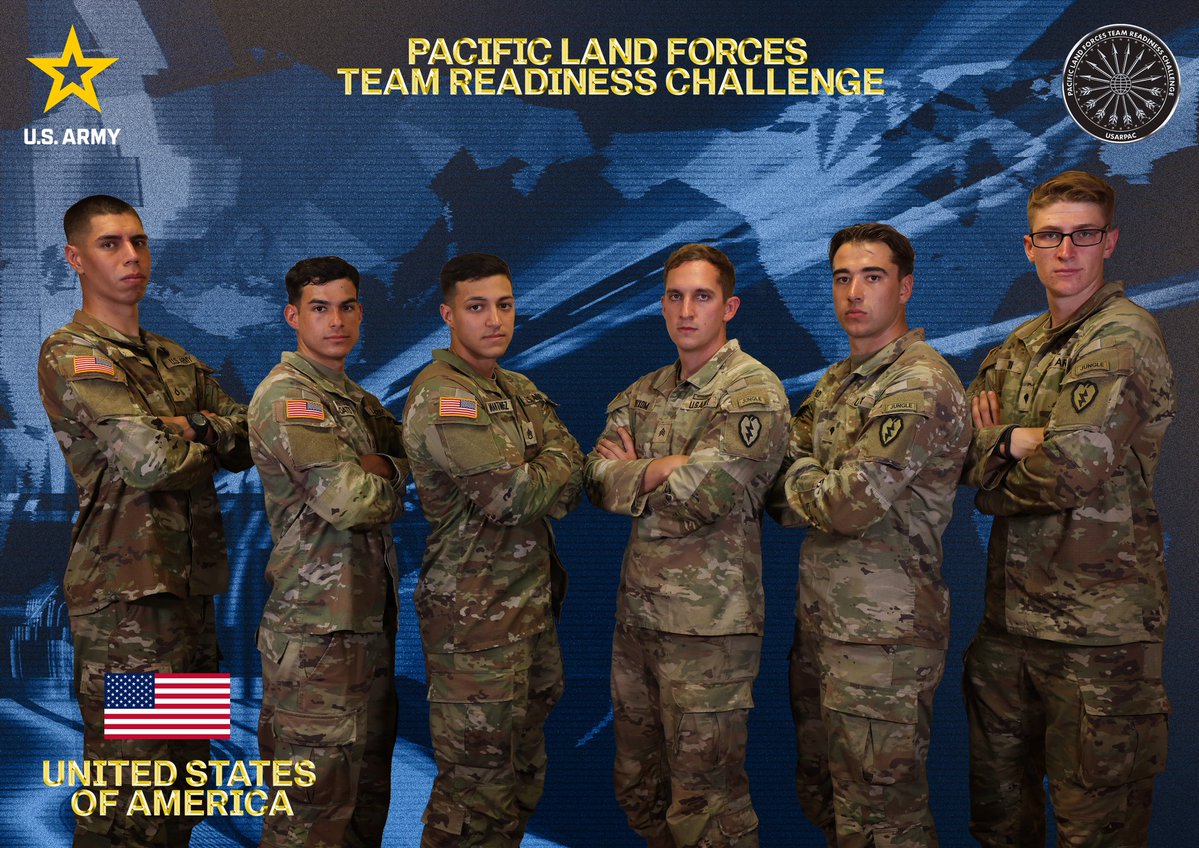 USARPAC's tweet image. Check out the teams for the PLFTRC, and join us in wishing luck to all the competitors. For more info on the comp, read the full story here: usarpac.army.mil/Our-Story/Our-…

#FreeAndOpenIndoPacific #StrongerTogether