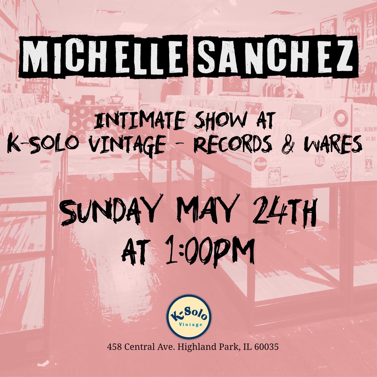 michellesamusic's tweet image. Attention Save the date!!! 

Location: k-solo 
Dates: May 24th 
Time:  1pm
all ages 
see ya there 

#vinylshop #suburb #alternativerock #punkrock        

Comment below: