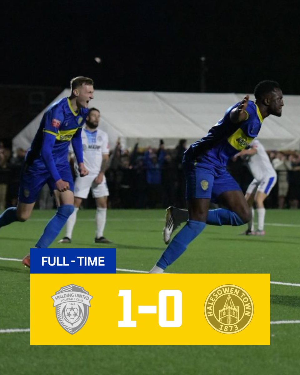 🟡 FULL-TIME

Spalding 1 - 0 Halesowen

🌷 WE ARE INTO THE FINAL.

🟡 #SpaldingUnited