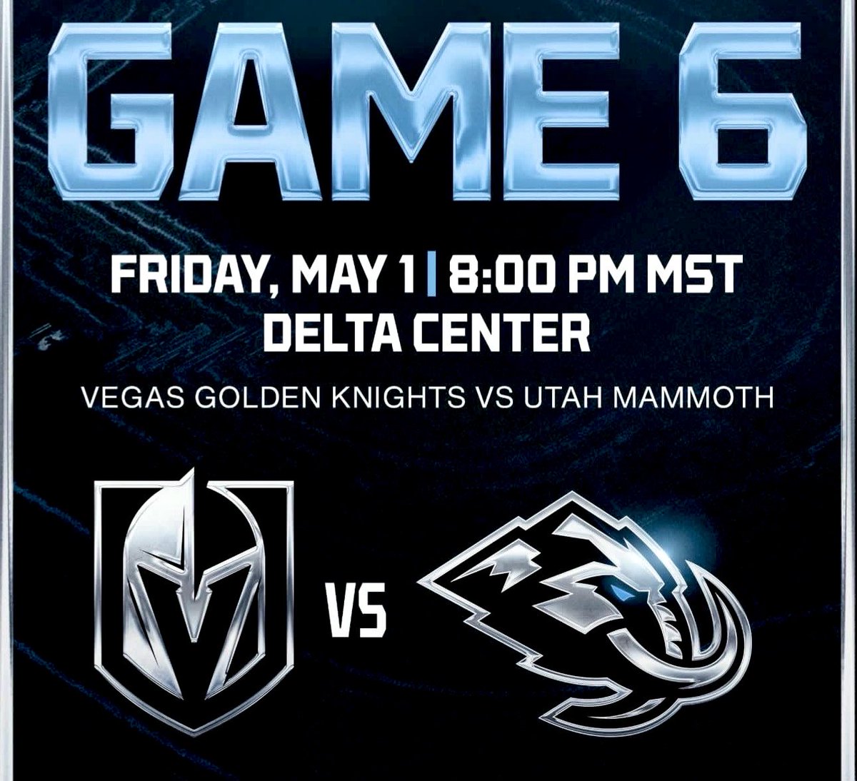JazzNationNews's tweet photo. Game 6️⃣ this Friday @ The Delta Center
Find yourself some tickets via our friends at @TickPick
TickPick = NO FEES!!! 🎉
Here is a $10 credit to use on tickets 👉 https://t.co/OIdxN1i67A
.
.
#TusksUp #UtahMammoth #NHLPlayoffs
#TickPick #StanleyCup #DeltaCenter
#StanleyCupPlayoffs https://t.co/9wGdIKw17w