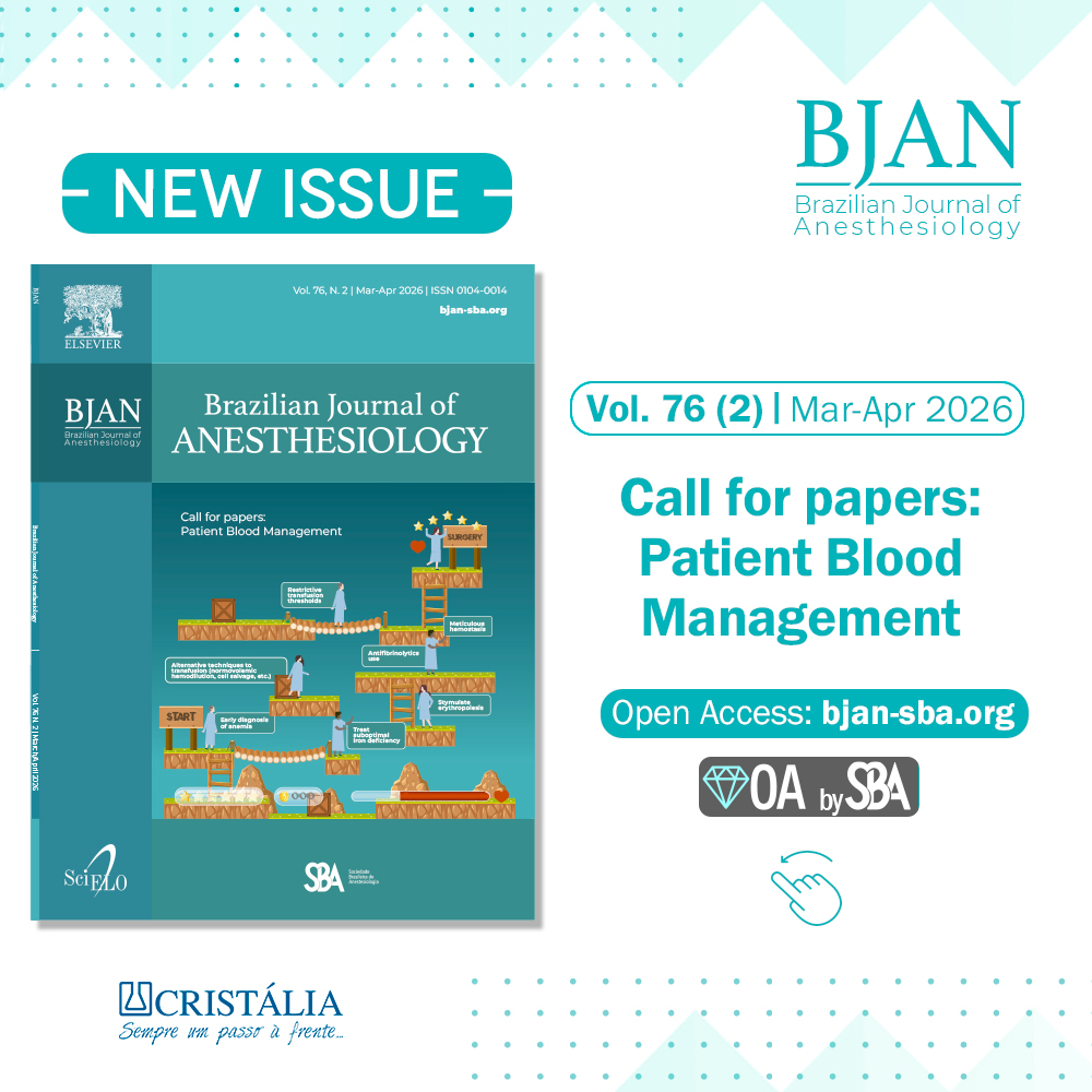 joinBJAN's tweet photo. ✨The BJAN 76-2 is available!
Read in full our issue on “Call for papers: Patient Blood Management”
📚 Open access: https://t.co/QQgDctYgv8

#joinBJAN #citeBJAN #SBA #anestesiologia #anestesia #anesthesiology #surgery #blood #anemia #transfusion #analgesia #surgeryday https://t.co/WvDhpF5V5O