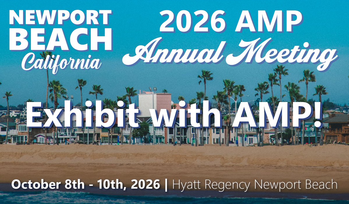 assocmedpsych's tweet image. EXHIBIT AT AMP! The 2026 Annual Meeting Welcomes You Back to Newport Beach, CA! Reserve Your Spot Amongst AMP’s 2026 Industry Partners to showcase your products and services. Check out our meeting prospectus at: bit.ly/2026ampros
#AnnualMeeting #NewportBeach #PartnerWithUs