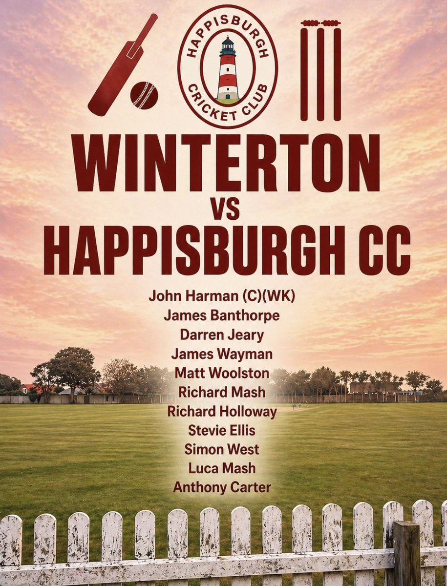 HappisburghCC's tweet photo. Your Happisburgh CC Team For Our First League Game Of The Season Away At @wintertoncc. Good Luck Boys 🏏🏏🏏🏏🏏 https://t.co/ubJexWOGdE
