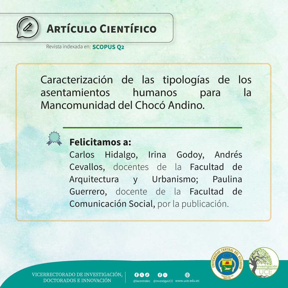 Investigación UCE tweet media