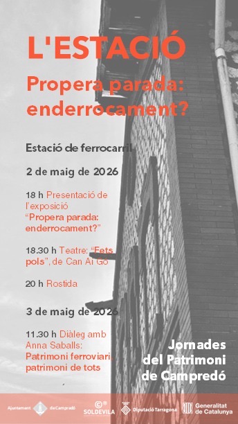 canalte's tweet image. 🗓 #AGENDA 𝗦𝗲 𝗙𝗮 𝗦𝗮𝗯𝗲𝗿 | 📍 #TortosagtCampredóEMD 🗓 Jornades del Patrimoni de Campredó. 🙋‍♀️
L’antiga estació de ferrocarril de Campredó serà l’escenari de les Jornades del Patrimoni els dies 2 i 3 de maig de 2026, sota el...
is.gd/GY7key