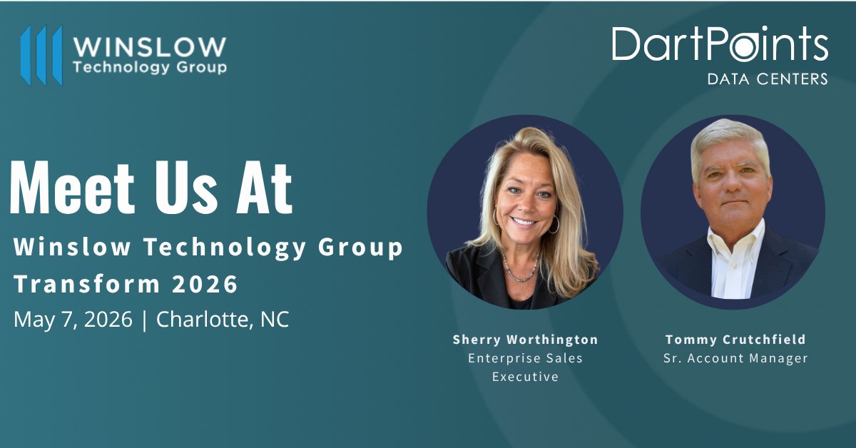 DartPoints's tweet image. Infrastructure decisions are moving faster than ever.

If you're attending #WTGTransform in Charlotte, connect with DartPoints’ Sherry Worthington &amp;amp; Tommy Crutchfield to talk practical strategies for what comes next in IT infrastructure.

#EnterpriseIT #ITInfrastructure