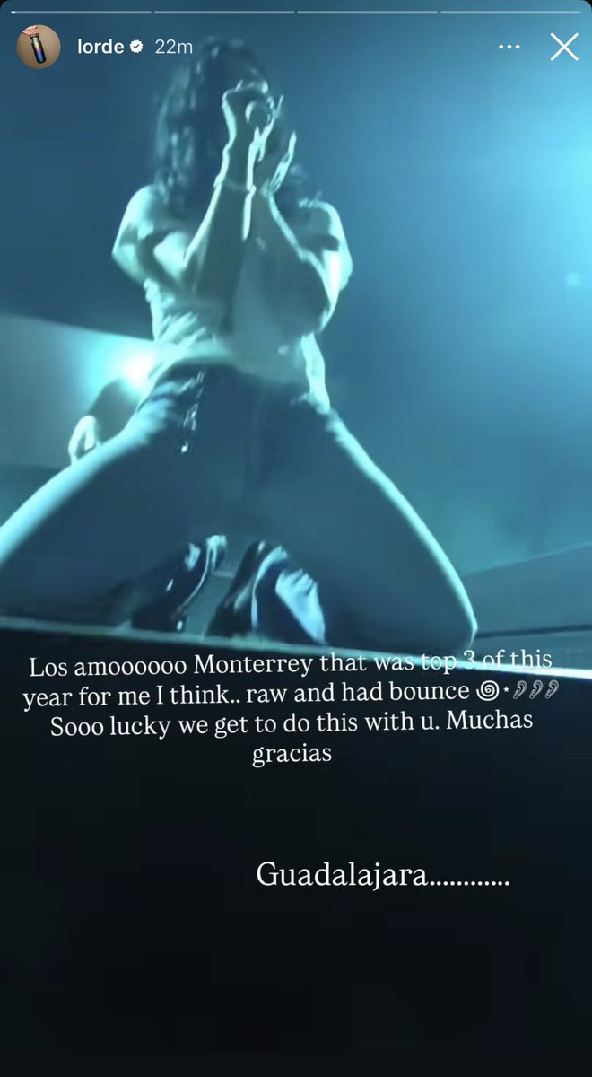MONTERREY ESTÁ DENTRO DEL TOP 3 DE SHOWS FAVORITOS DE LORDE OH MÉXICO ERES TODO