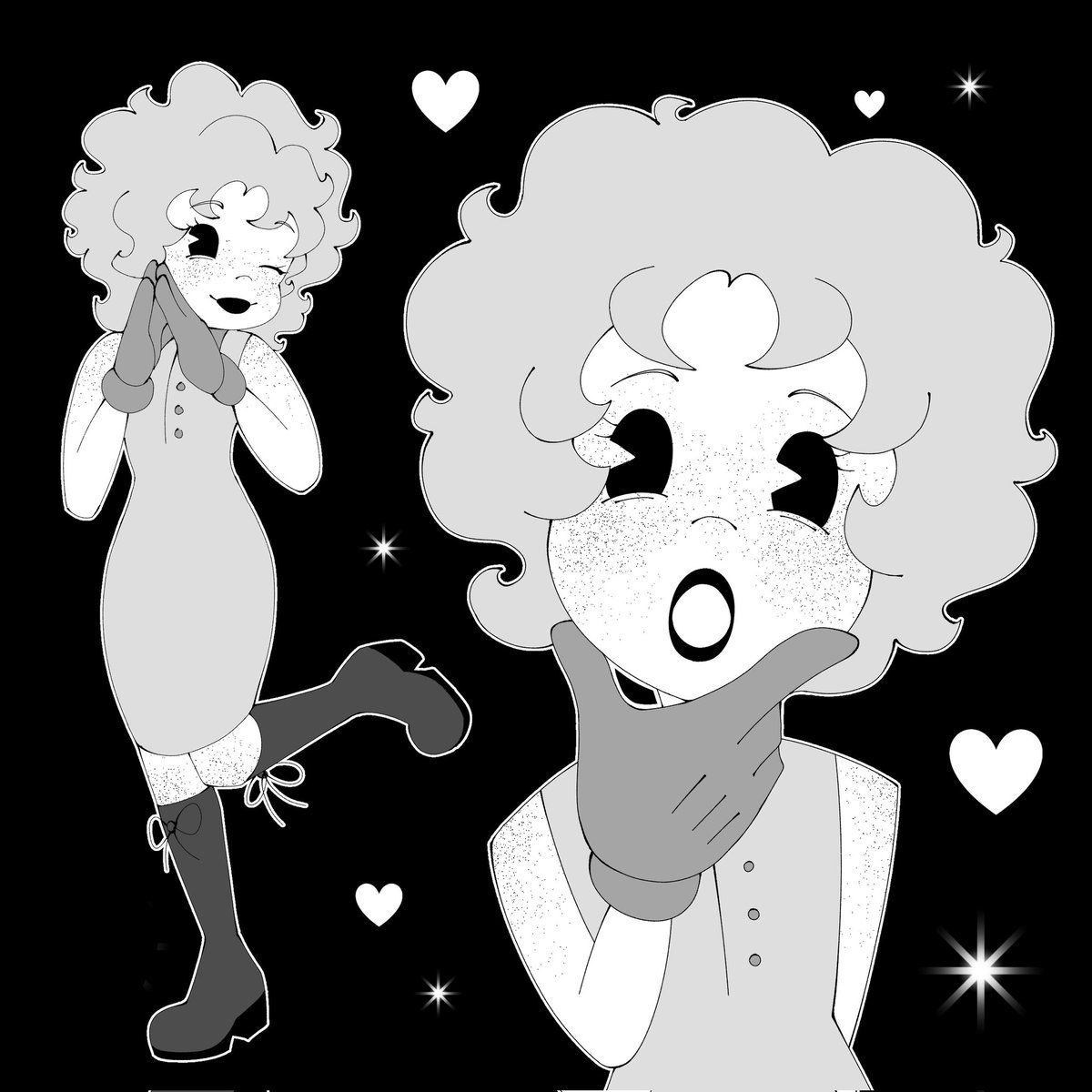 Evelyn is so cute but i don't understand how her hair works sorry <a href="/PixulSfant/">🫀Pixul_Sfânt🫀</a> 😔