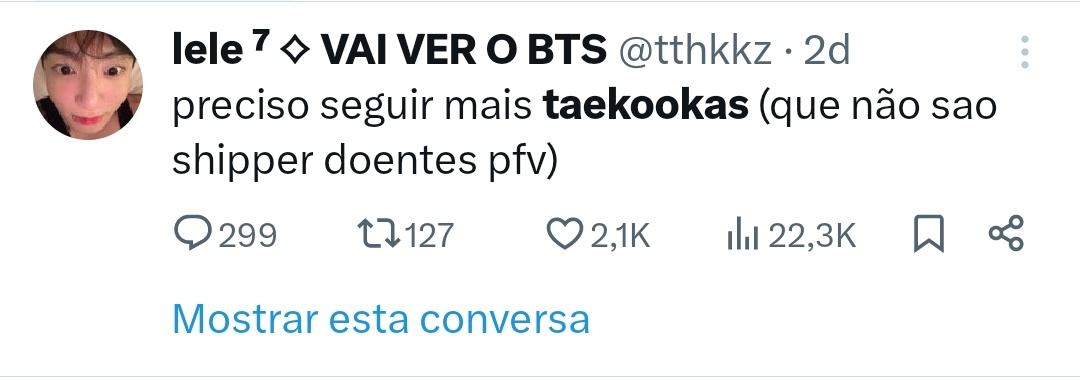 lele ⁷ VAI VER O BTS tweet media