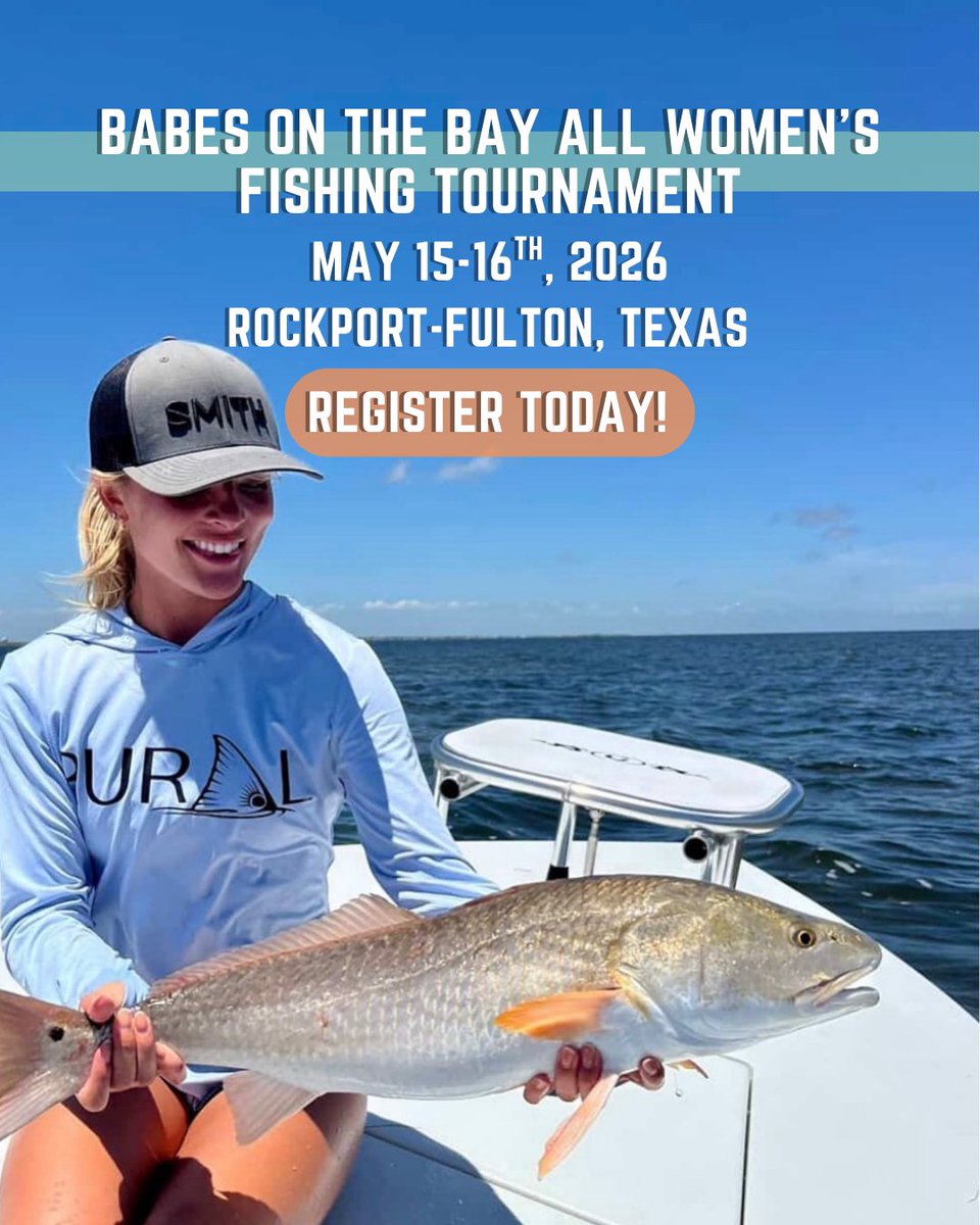 CCA_Texas's tweet photo. 🗣 Lady Anglers: The last day to register for 2026 Babes on the Bay All Women’s Fishing Tournament is next week, Tuesday, May 5th, at 11:59 PM CST!

Register today! ➡️ https://t.co/cPnndqfJUd https://t.co/oLEu5GazOC