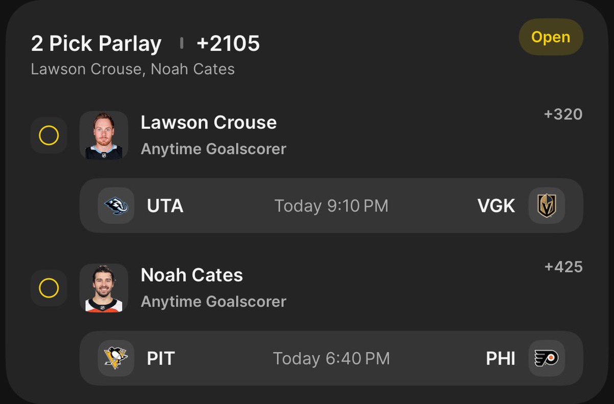 puckpicksolo's tweet photo. Some plays for
Tonight 🏒🏒 https://t.co/TFrA3jvleh