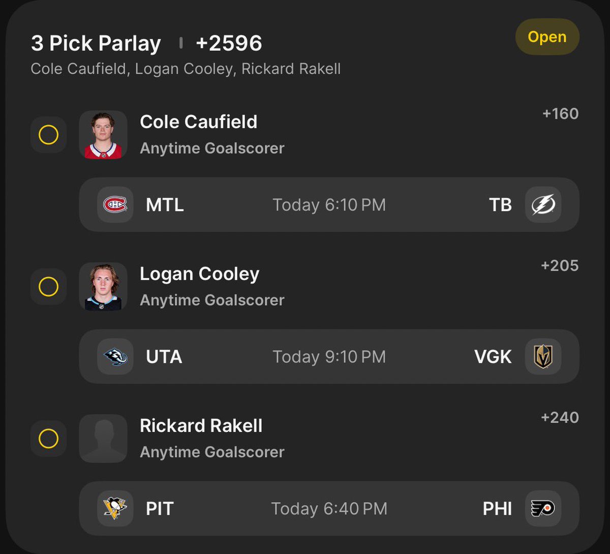 puckpicksolo's tweet photo. Some plays for
Tonight 🏒🏒 https://t.co/TFrA3jvleh