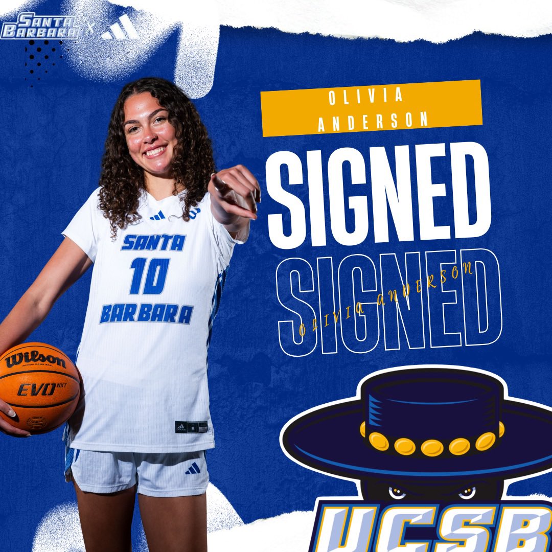 UCSB_WBB's tweet photo. A perfect fit in Blue &amp; Gold 💙💛
Olivia Anderson is a GAUCHO! 

#GoGauchos https://t.co/YkPHMLi3Ye