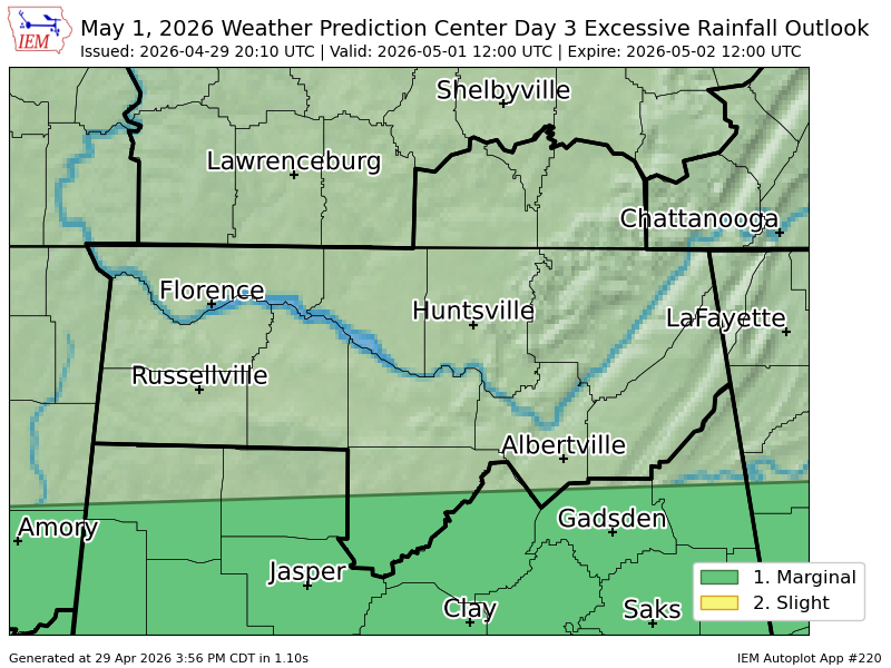 Wpc Riskmap WPC issues Day 3 Marginal Risk Excessive Rainfall Outlook at Apr 29, 20 ...