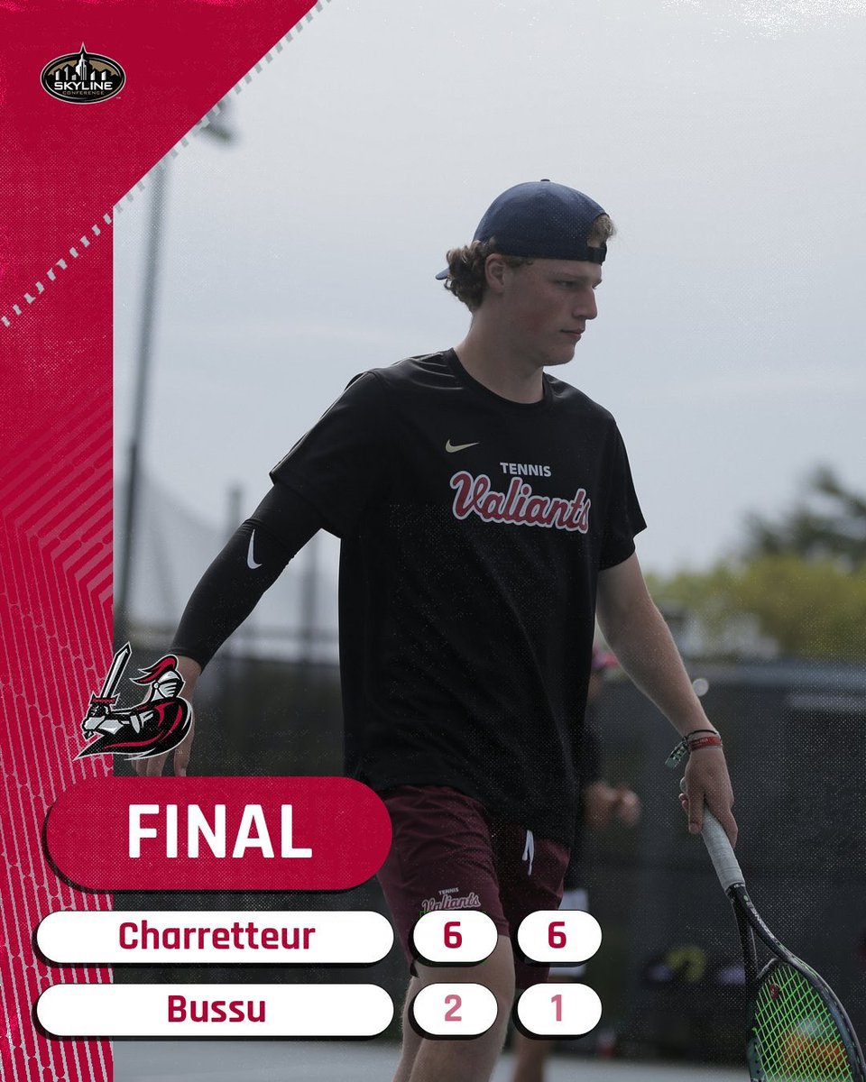 GoValiants's tweet image. First singles result is in—Elouan handled business in No. 3s. 

Manhattanville 2, Yeshiva 0

#WeAreValiant X #BeUnstoppable