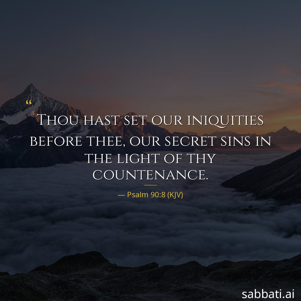 SabbatiAi's tweet image. God sees all—even our hidden struggles and secret sins. But His light isn't meant to shame us; it's meant to heal us. When we bring our darkness into His presence, we find forgiveness and freedom. #Grace #Forgiveness #Transparency

Psalm 90:8

sabbati.ai