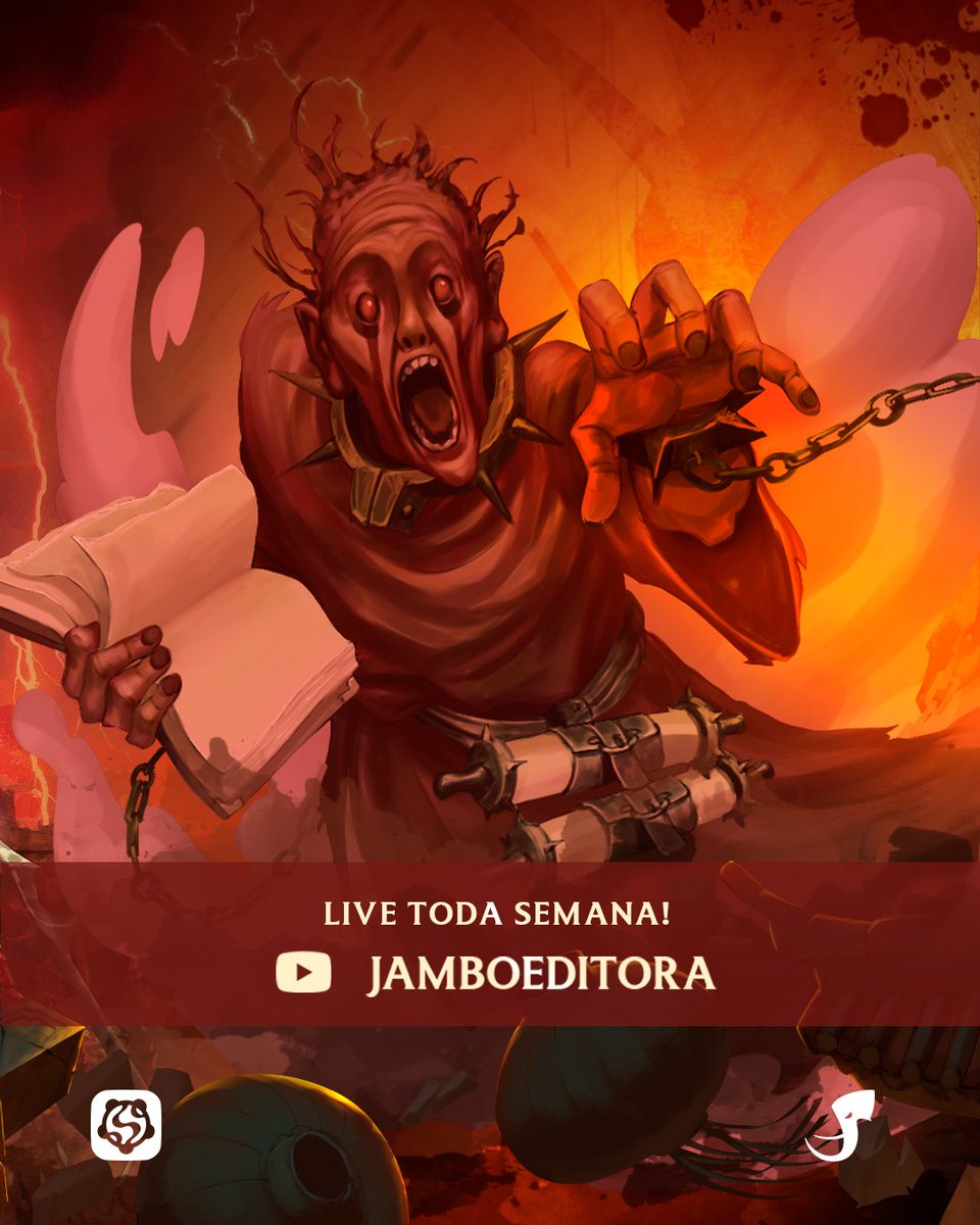 jamboeditora's tweet image. A JORNADA SOLO VAI COMEÇAR!

O @TatoIazul  e Helena, da Samba Estudios, se juntam ao editor da Jambô @_Miguel_Souza e ao nosso convidado de honra @outrovina para apresentar uma forma alternativa de jogar #ExpediçãoEscarlate ⚔️

Venha saber saber mais sobre o primeiro #boardgame