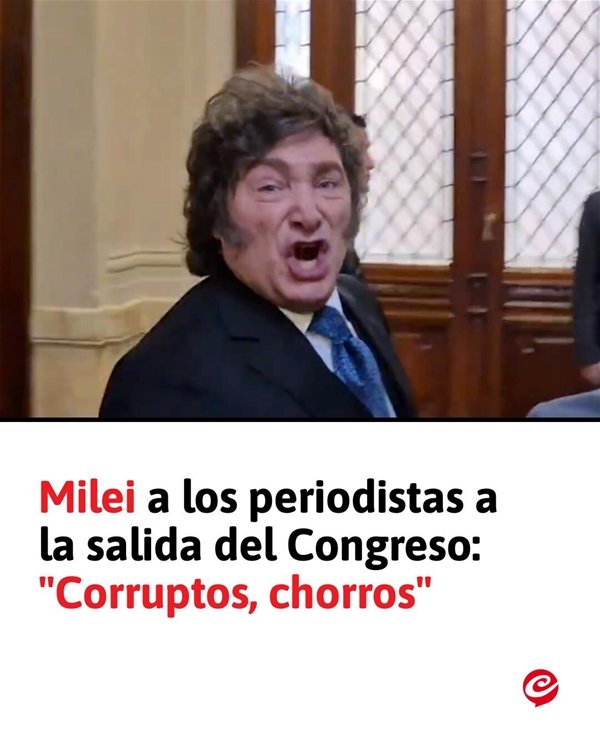 DataPoliticaWeb's tweet photo. "CHORROS"
Exposición de Adorni terminó en orden 
Martinez jefe opositor, recordó q los propios lo llaman mochila de plomo
Dijo q irán x su Juicio Político. Adorni calificó eso como desestabilizador. Milei iracundo gritó chorros a periodistas
@mendezpato en https://t.co/Hh0wABAFHa https://t.co/k9n94NyUrP
