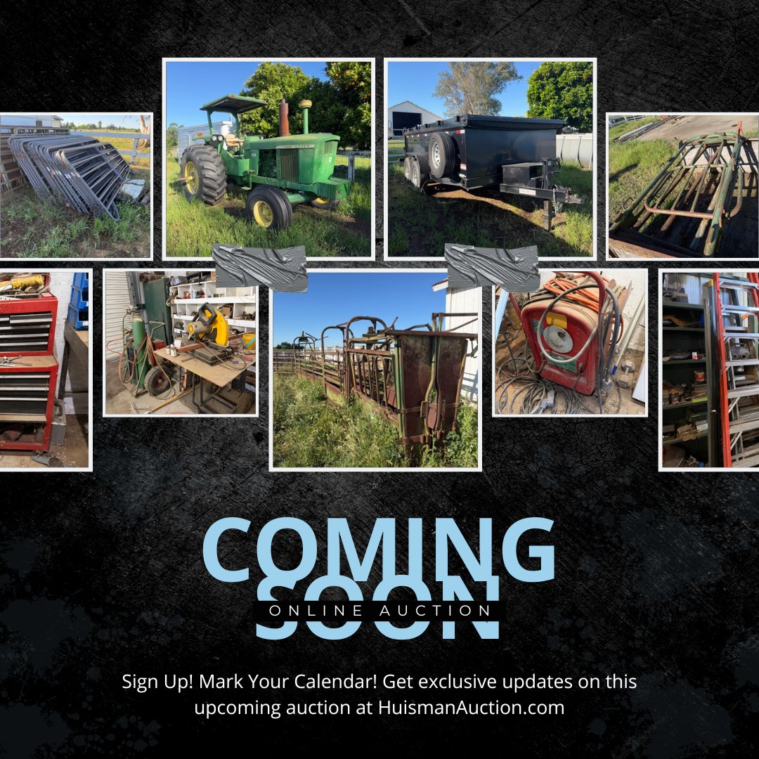 huismanauction's tweet photo. 🚜 Coming Soon – Sacramento, CA

Estate Sale Auction featuring a John Deere 5020 Tractor, dump trailer, cattle panels &amp; ranch equipment—selling to the highest bidder.

Stay tuned for catalog details.
🌐 https://t.co/CkNCepnS4U

#ComingSoon #Auction #FarmEquipment #SacramentoCA https://t.co/vdV1FRygy8