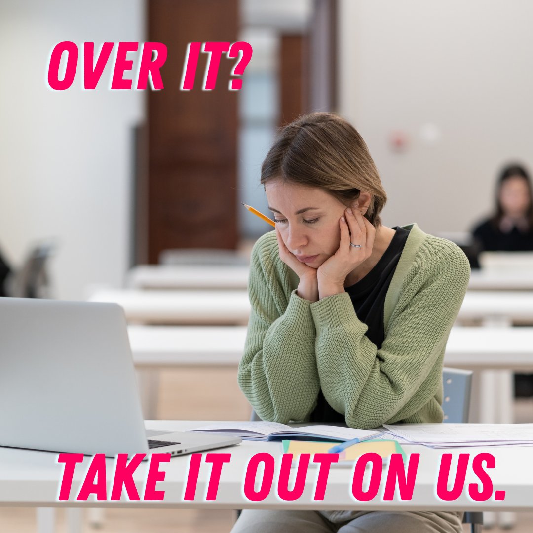 All of your school work due at the same time? 

It's time for a break.. literally. 

Come reset the right way. Book NOW at allthatrage.com!