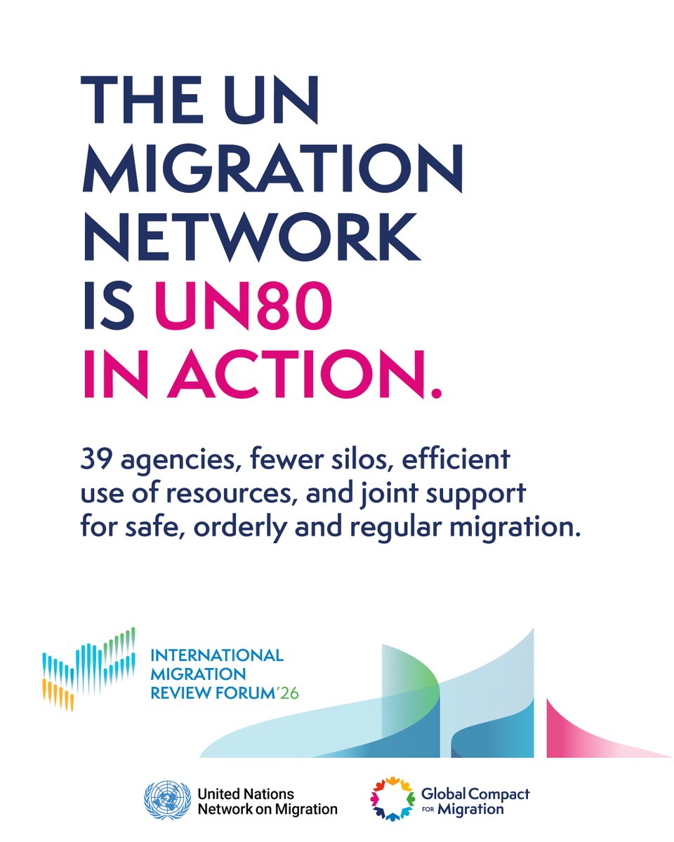 UNMigNetwork's tweet photo. 🌍We reaffirm our shared commitment so that all migrants, regardless of status, can enjoy human rights and fundamental freedoms without discrimination🤝.
#IMRF2026 is a unique moment to act together, strengthen multilateralism, and advance dialogue and cooperation on #migration🗣️ https://t.co/rlkkBr8imP