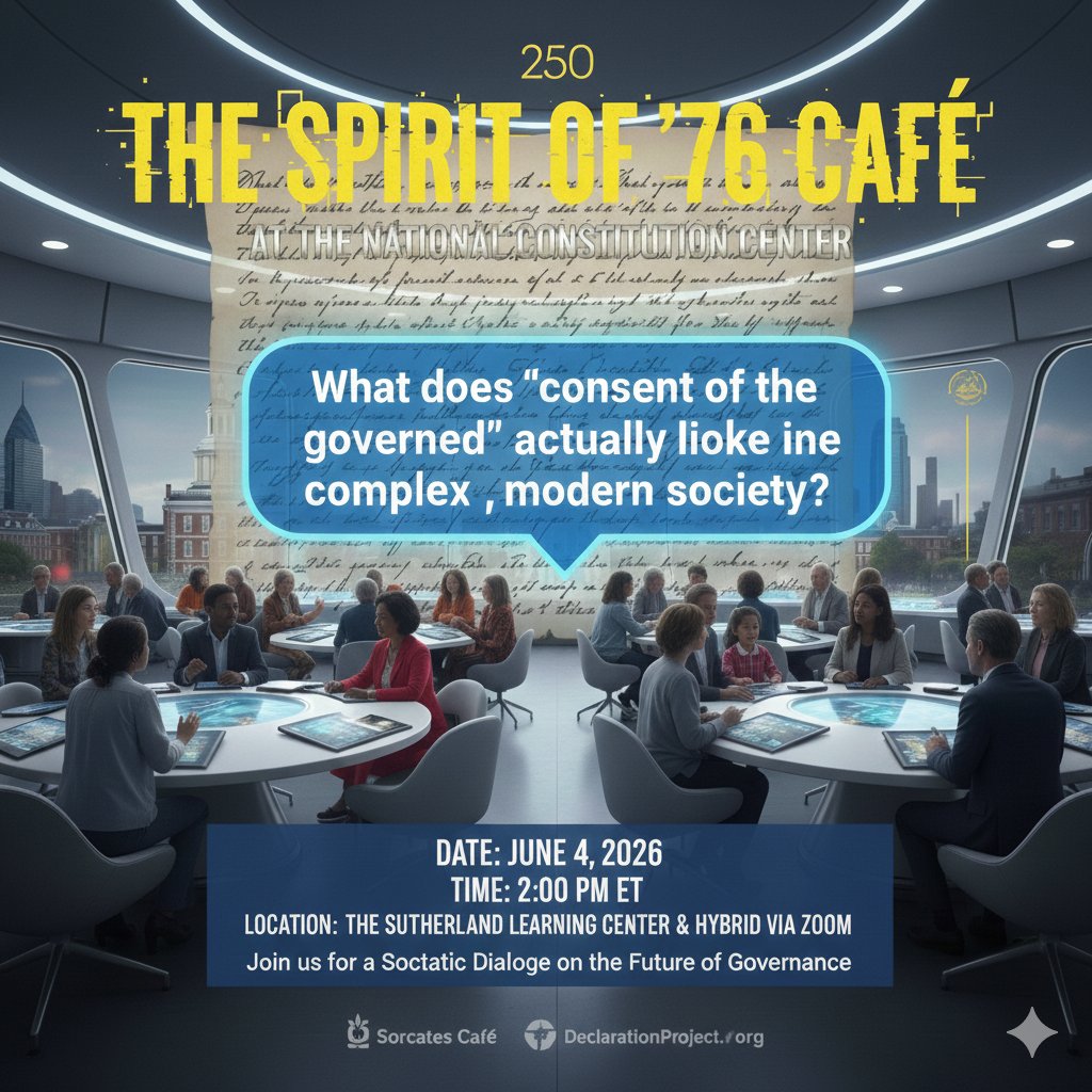 ChristopherCafe's tweet photo. FIRST CALL

Spirit of '76 Cafe, a hybrid gathering at the National Constitution Center's Sutherland Learning Center, on June 4th, 2026 02:00 PM Eastern Time U.S

833 0732 8105 
Passcode -- SpaceXYZ
Registration Link
https://t.co/9mfAKHZA4X https://t.co/x0p2Se817v